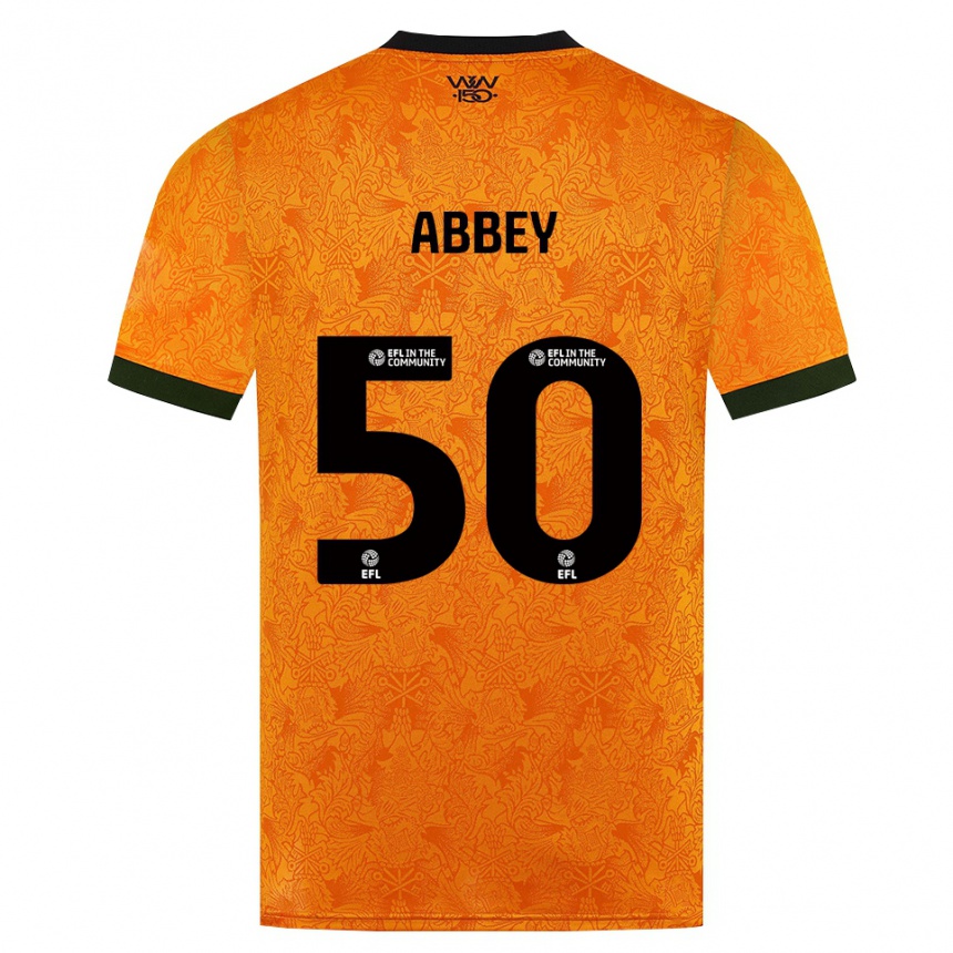 ילדים כדורגל Jerome Abbey #50 כתום שחור ג'רזי ביתית 2026/27