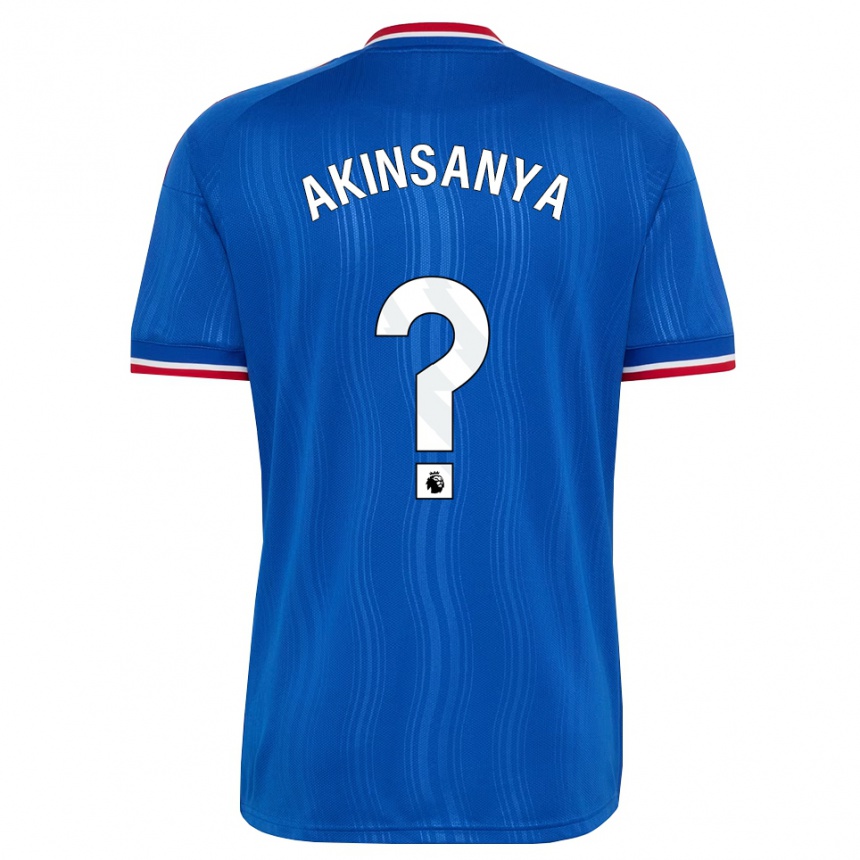 ילדים כדורגל Joseph Akinsanya #0 כחול לבן אדום הרחק ג'רזי 2026/27