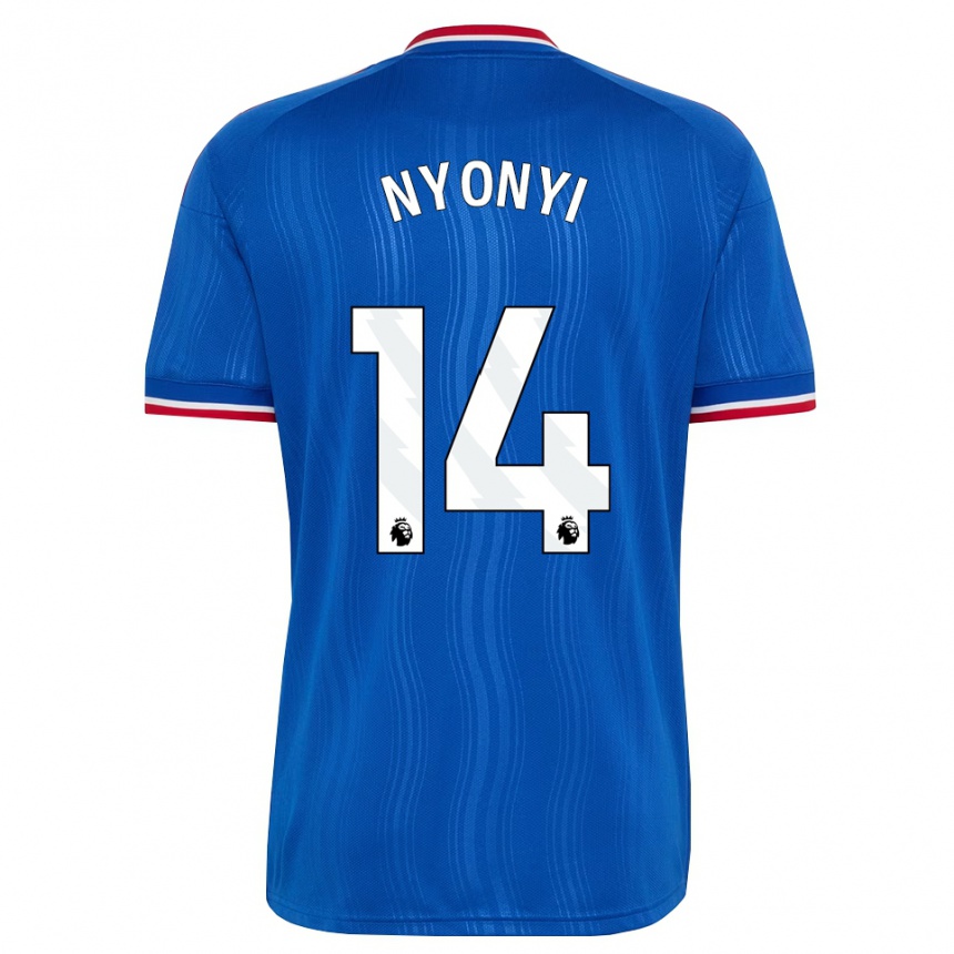 ילדים כדורגל Brian Nyonyi #14 כחול לבן אדום הרחק ג'רזי 2026/27