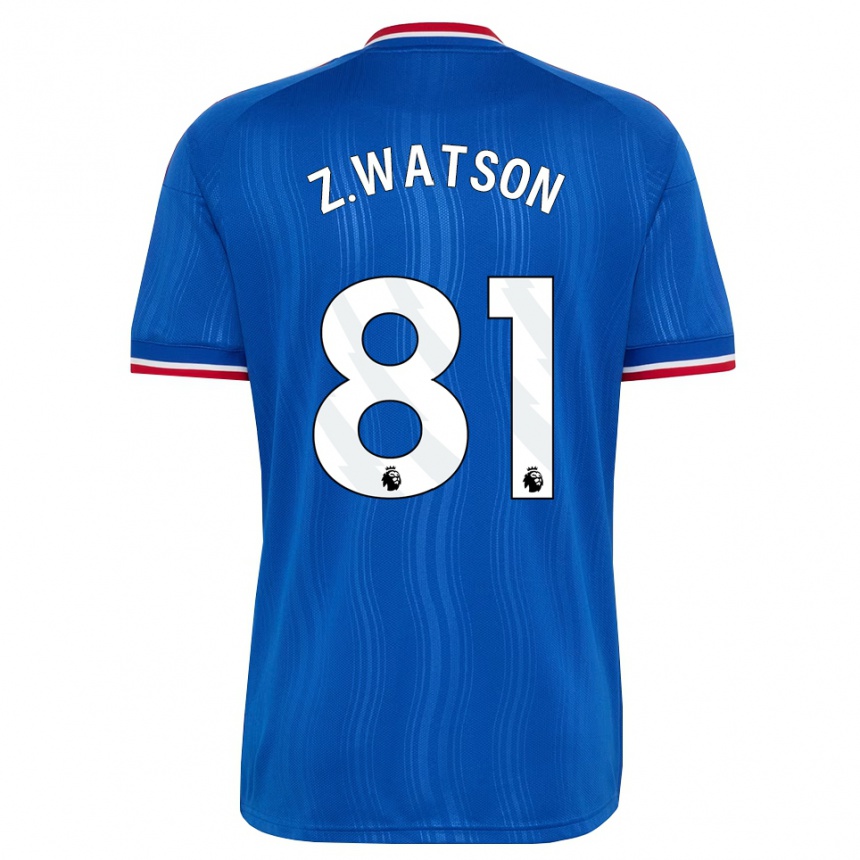 ילדים כדורגל Zac Watson #81 כחול לבן אדום הרחק ג'רזי 2026/27