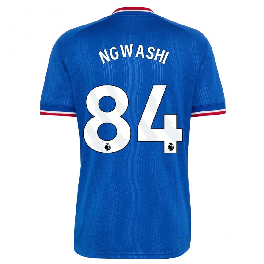 ילדים כדורגל Jayden Ngwashi #84 כחול לבן אדום הרחק ג'רזי 2026/27