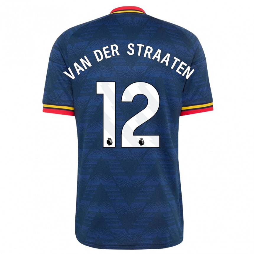 ילדים כדורגל Zachary Van Der Straaten #12 כחול חצות צהוב אדום הרחק ג'רזי 2026/27
