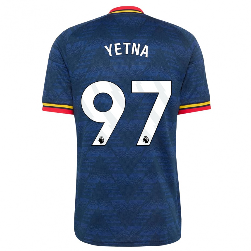 ילדים כדורגל Mikael Yetna #97 כחול חצות צהוב אדום הרחק ג'רזי 2026/27