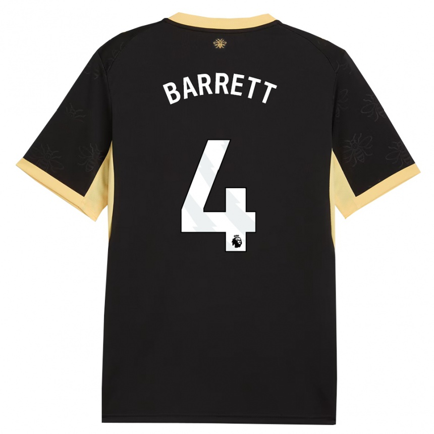 ילדים כדורגל Marlow Barrett #4 שחור צהוב הרחק ג'רזי 2026/27