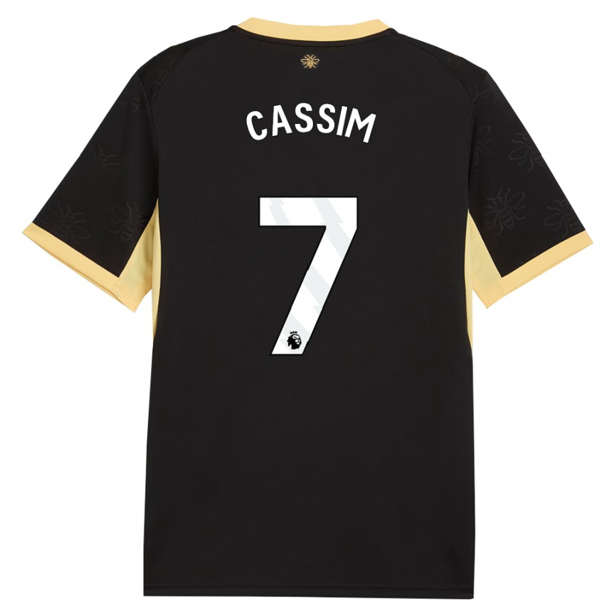 ילדים כדורגל Karim Cassim #7 שחור צהוב הרחק ג'רזי 2026/27
