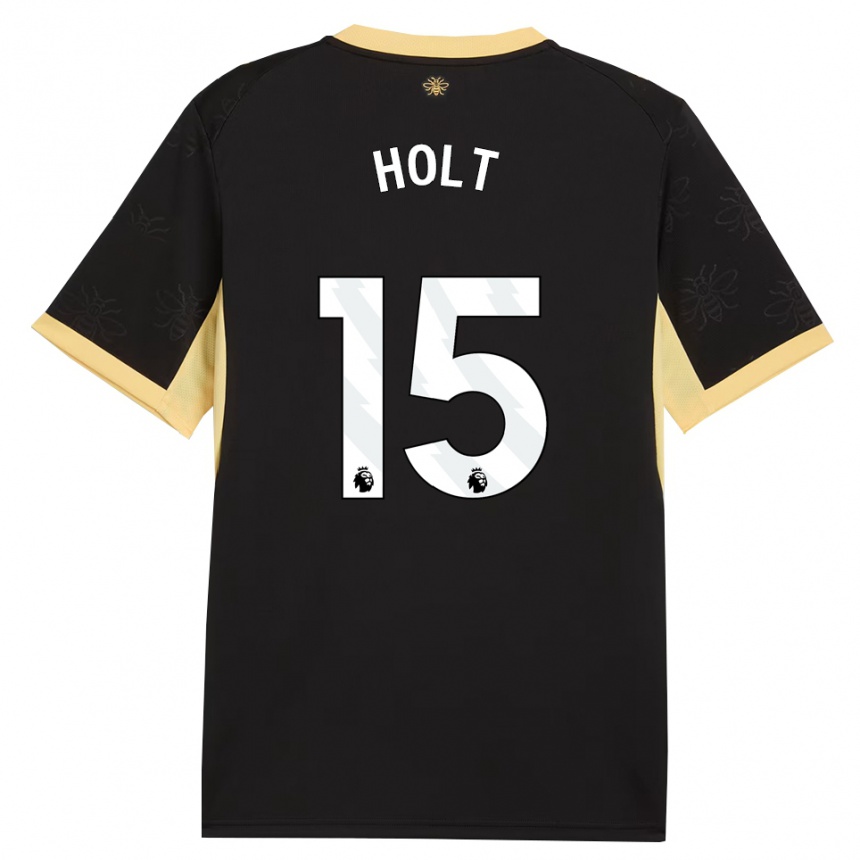 ילדים כדורגל Charlie Holt #15 שחור צהוב הרחק ג'רזי 2026/27