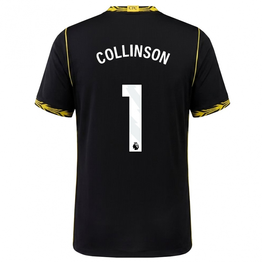 ילדים כדורגל Isaac Collinson #1 שחור צהוב הרחק ג'רזי 2026/27 ילדים כדורגל Isaac Collinson #1 שחור צהוב הרחק ג'רזי 2026/27