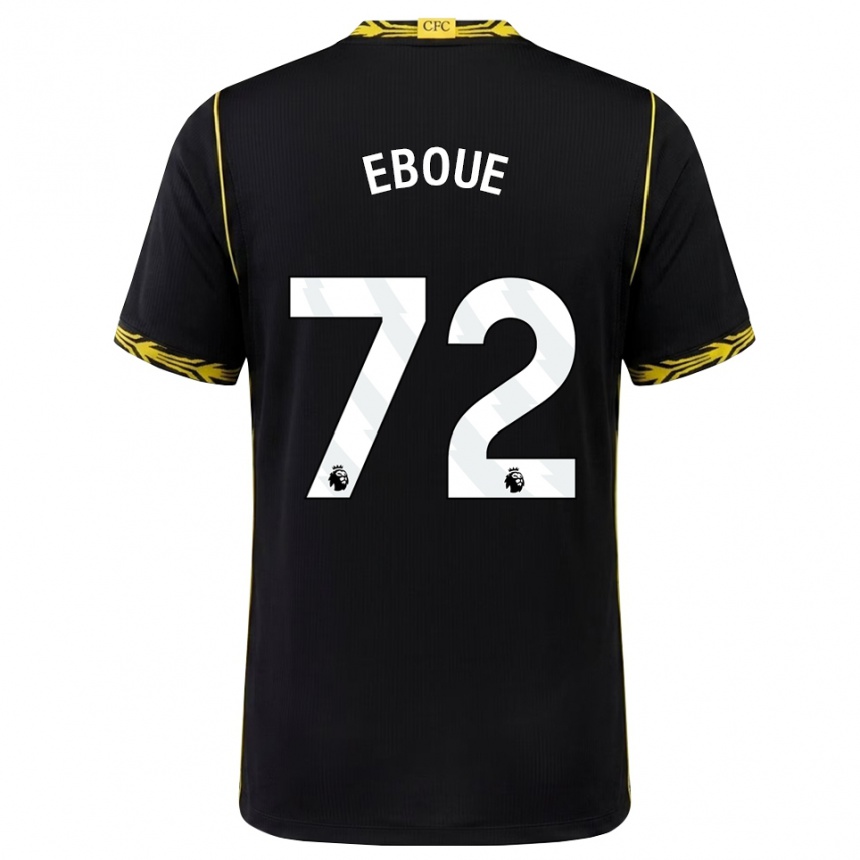 ילדים כדורגל Mathis Eboué #72 שחור צהוב הרחק ג'רזי 2026/27
