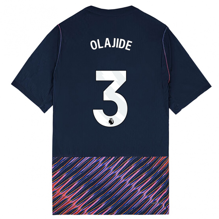 ילדים כדורגל Solomon Olajide #3 כחול רויאל לבן הרחק ג'רזי 2026/27