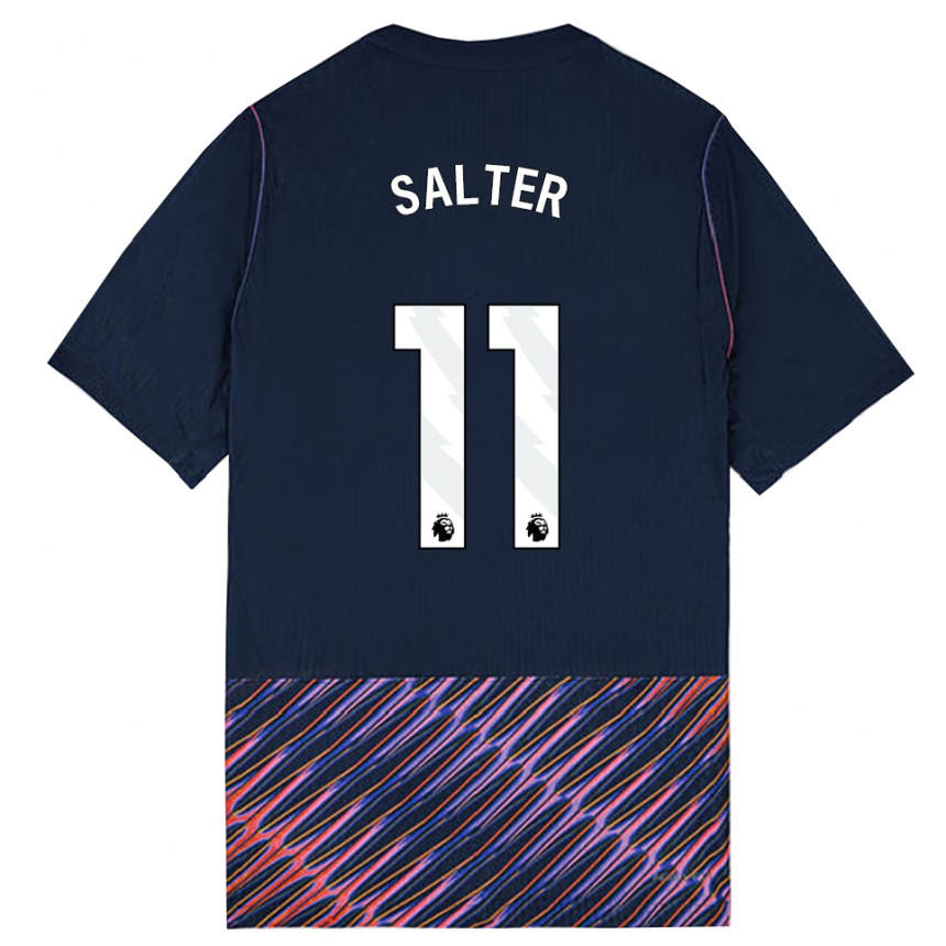 ילדים כדורגל Oliver Salter #11 כחול רויאל לבן הרחק ג'רזי 2026/27