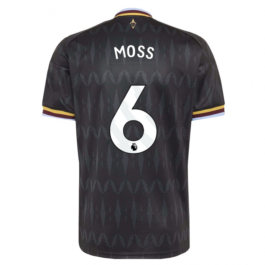 ילדים כדורגל Lennon Moss #6 כחול קורנפלאוור שחור צהוב הרחק ג'רזי 2026/27