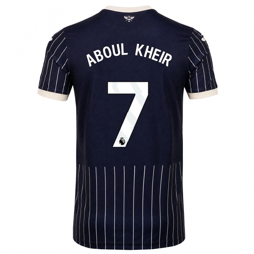 ילדים כדורגל Nour Aboul Kheir #7 שחור לבן הרחק ג'רזי 2026/27 ילדים כדורגל Nour Aboul Kheir #7 שחור לבן הרחק ג'רזי 2026/27