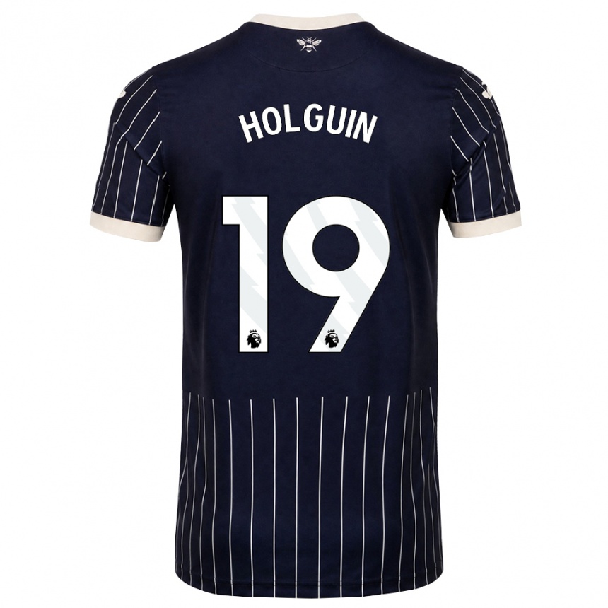 ילדים כדורגל Paula Holguin #19 שחור לבן הרחק ג'רזי 2026/27