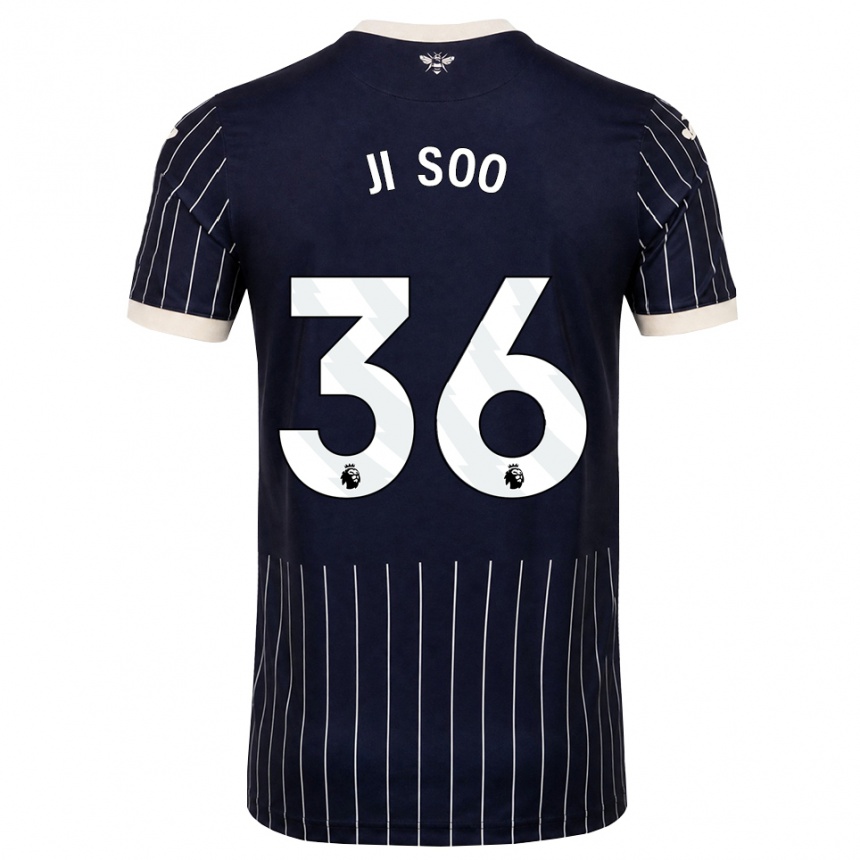 ילדים כדורגל קים ג'י-סו #36 שחור לבן הרחק ג'רזי 2026/27
