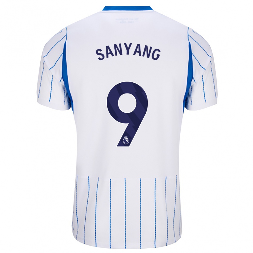 ילדים כדורגל Musa Sanyang #9 כחול דודוד לבן הרחק ג'רזי 2026/27