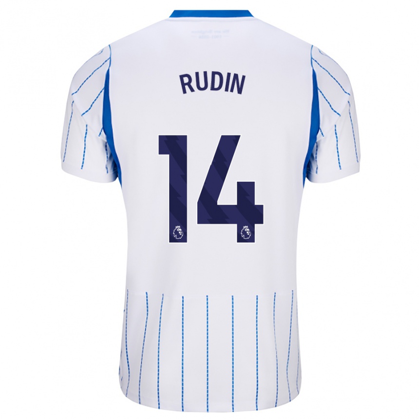 ילדים כדורגל Daniel Rudin #14 כחול דודוד לבן הרחק ג'רזי 2026/27