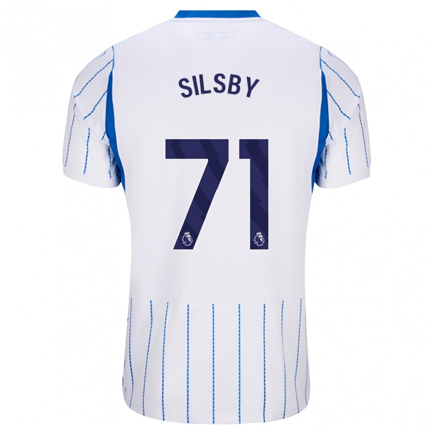 ילדים כדורגל Tyler Silsby #71 כחול דודוד לבן הרחק ג'רזי 2026/27