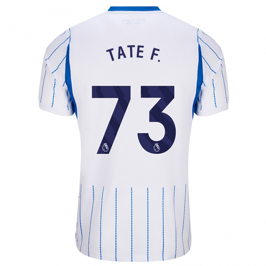 ילדים כדורגל Tate Ferdinand #73 כחול דודוד לבן הרחק ג'רזי 2026/27