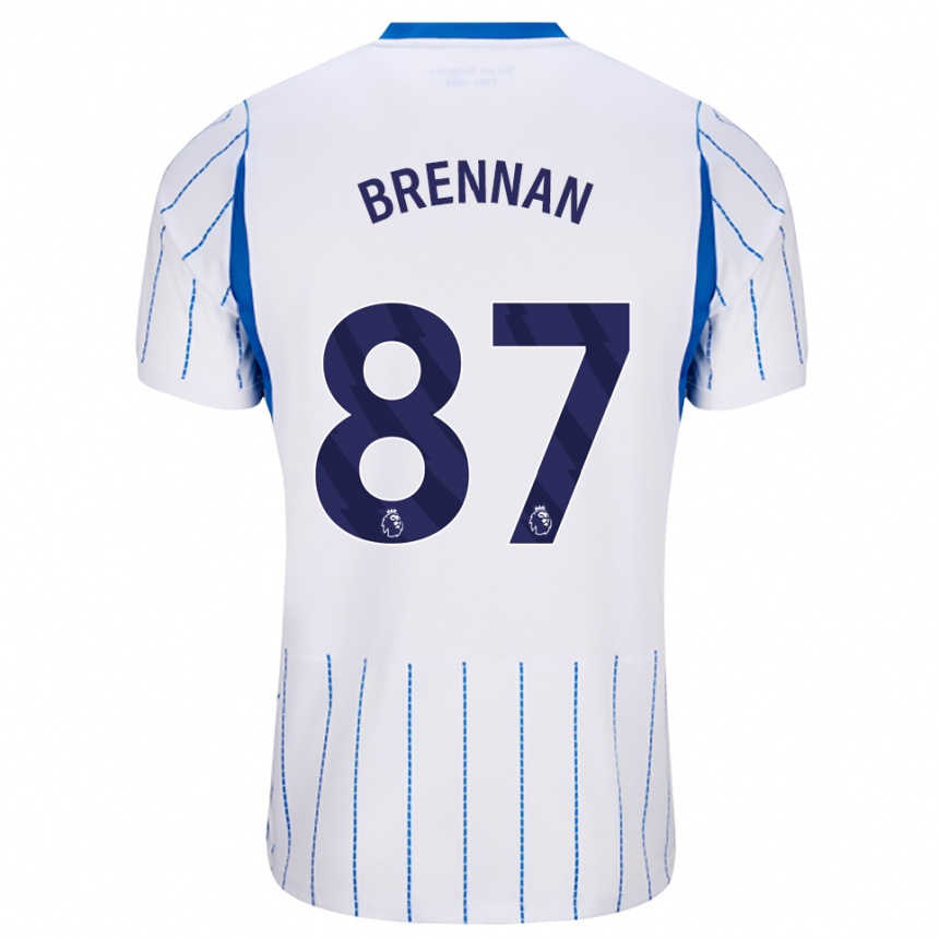ילדים כדורגל Zach Brennan #87 כחול דודוד לבן הרחק ג'רזי 2026/27