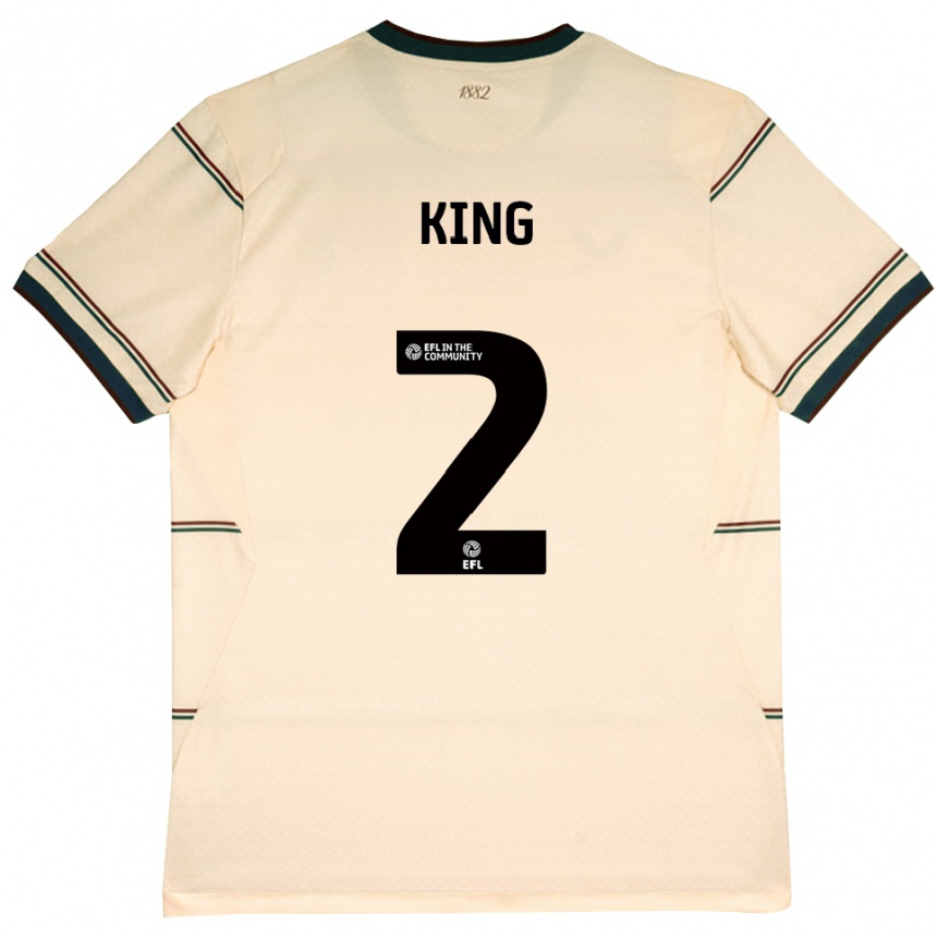ילדים כדורגל Corey King #2 בז' בורדו הרחק ג'רזי 2026/27