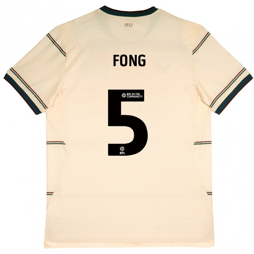 ילדים כדורגל Luca Fong #5 בז' בורדו הרחק ג'רזי 2026/27