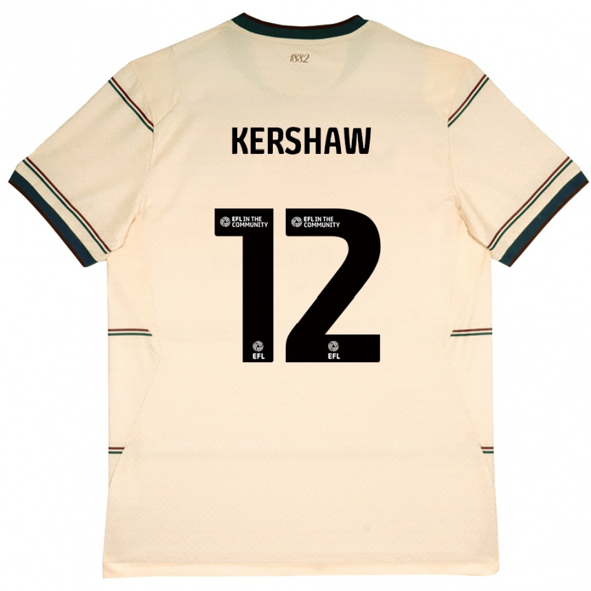 ילדים כדורגל Joe Kershaw #12 בז' בורדו הרחק ג'רזי 2026/27