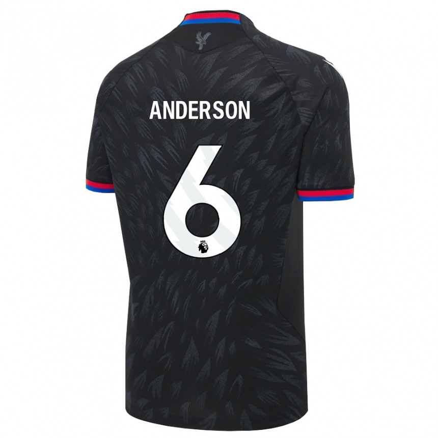 ילדים כדורגל Raihaan Anderson #6 שחור כחול אדום הרחק ג'רזי 2026/27