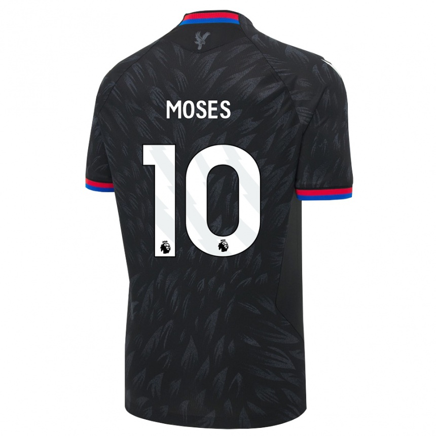 ילדים כדורגל Kayden Moses #10 שחור כחול אדום הרחק ג'רזי 2026/27