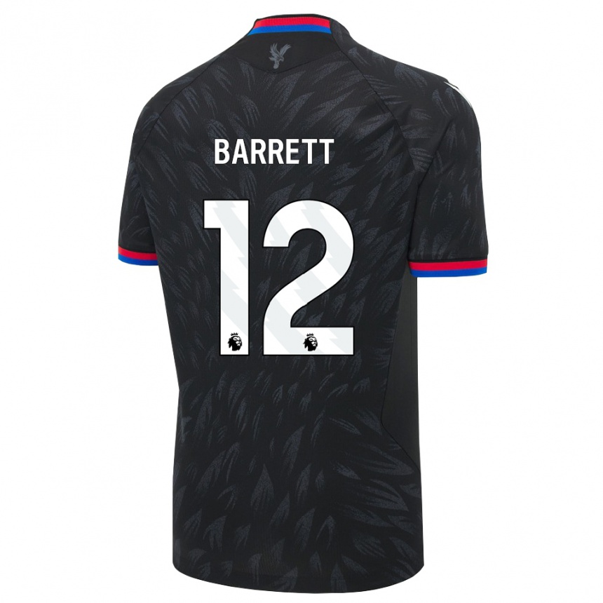 ילדים כדורגל Anthony Barrett #12 שחור כחול אדום הרחק ג'רזי 2026/27