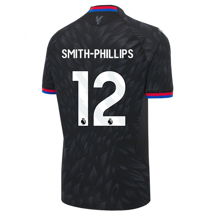 ילדים כדורגל Kairo Smith-Phillips #12 שחור כחול אדום הרחק ג'רזי 2026/27