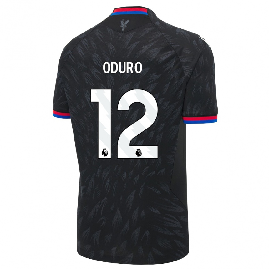 ילדים כדורגל Stuart Oduro #12 שחור כחול אדום הרחק ג'רזי 2026/27