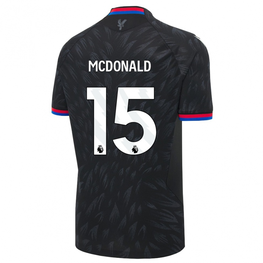 ילדים כדורגל Jayden Mcdonald #15 שחור כחול אדום הרחק ג'רזי 2026/27