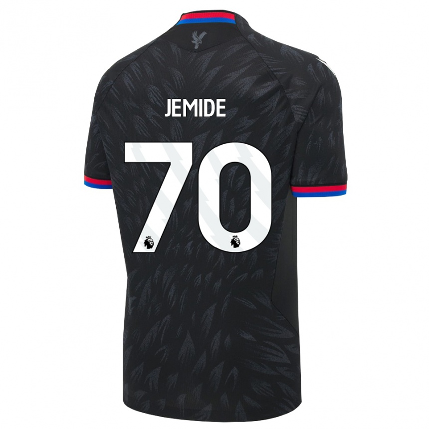 ילדים כדורגל Mofe Jemide #70 שחור כחול אדום הרחק ג'רזי 2026/27