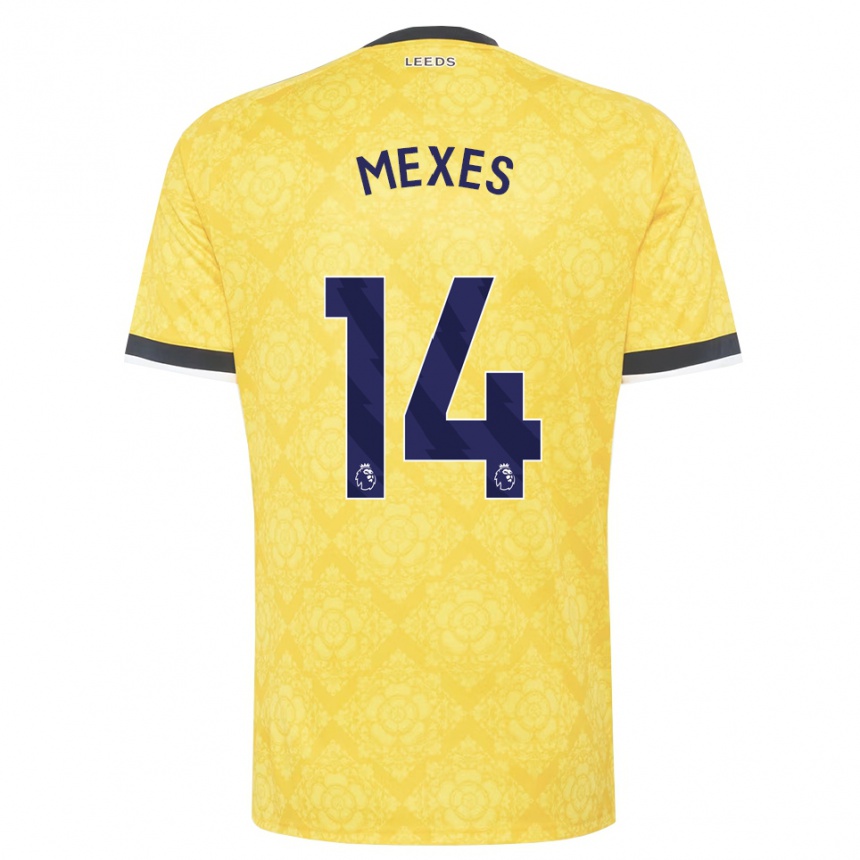 ילדים כדורגל Silva Mexes #14 צהוב לבן שחור הרחק ג'רזי 2026/27