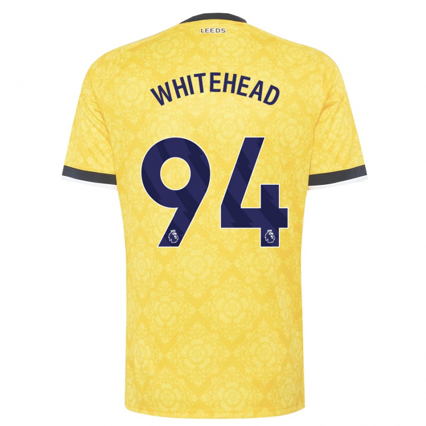 ילדים כדורגל Louie Whitehead #94 צהוב לבן שחור הרחק ג'רזי 2026/27