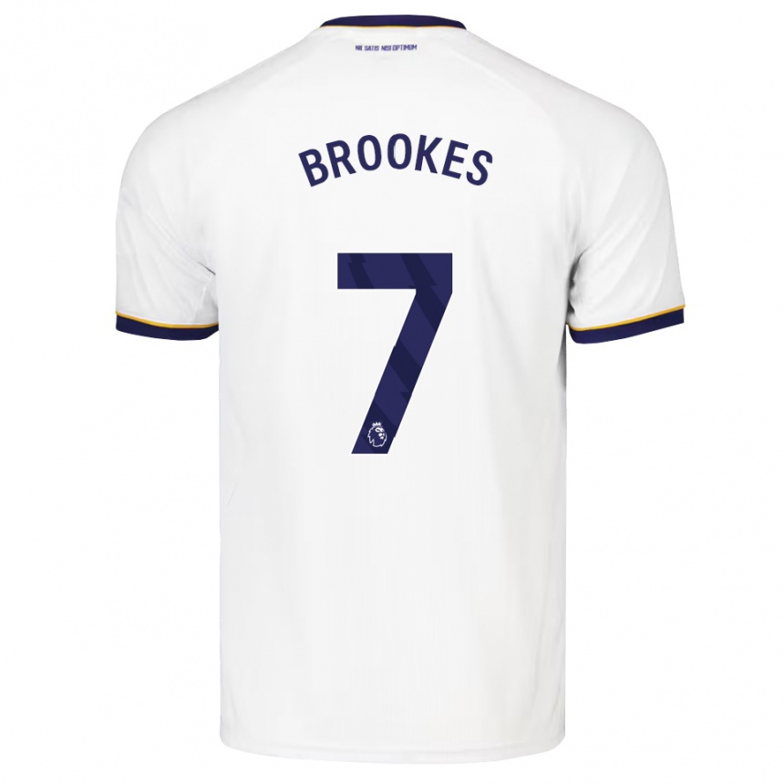 ילדים כדורגל Harry Brookes #7 כחול חצות לבן צהוב הרחק ג'רזי 2026/27