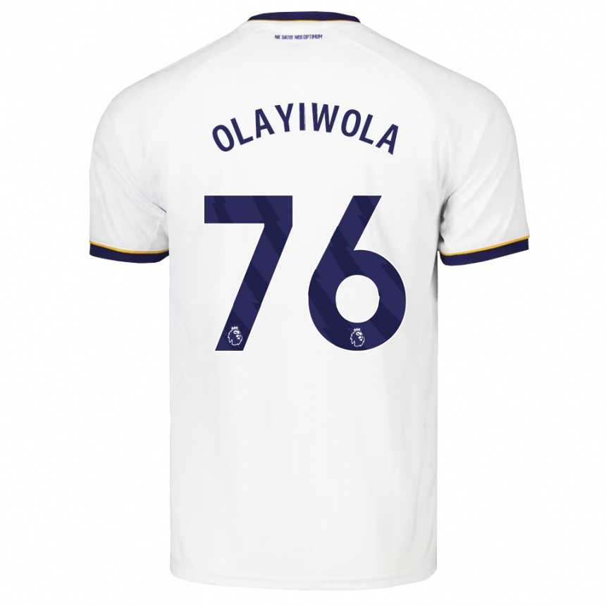 ילדים כדורגל Malik Olayiwola #76 כחול חצות לבן צהוב הרחק ג'רזי 2026/27