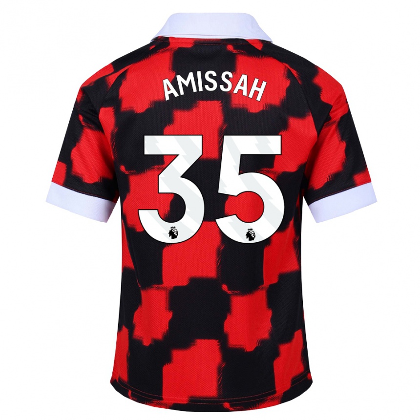 ילדים כדורגל Sam Amissah #35 אדום לבן שחור הרחק ג'רזי 2026/27 ילדים כדורגל Sam Amissah #35 אדום לבן שחור הרחק ג'רזי 2026/27