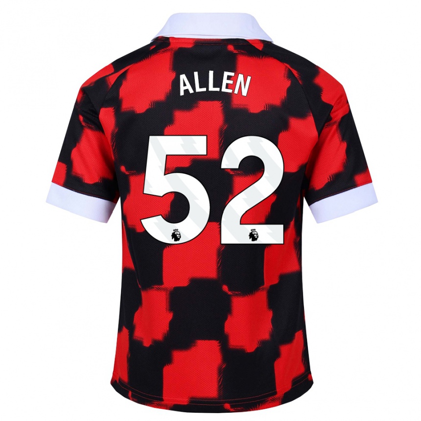 ילדים כדורגל Michael Allen #52 אדום לבן שחור הרחק ג'רזי 2026/27