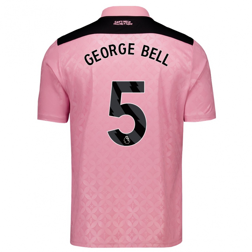 ילדים כדורגל George Bell #5 ורוד בהיר שחור הרחק ג'רזי 2026/27