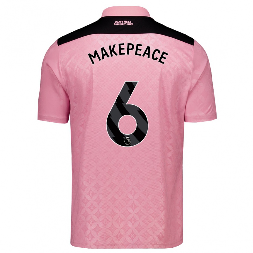 ילדים כדורגל Joe Makepeace #6 ורוד בהיר שחור הרחק ג'רזי 2026/27