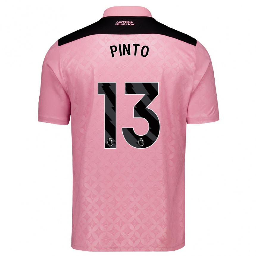 ילדים כדורגל Elias Pinto #13 ורוד בהיר שחור הרחק ג'רזי 2026/27