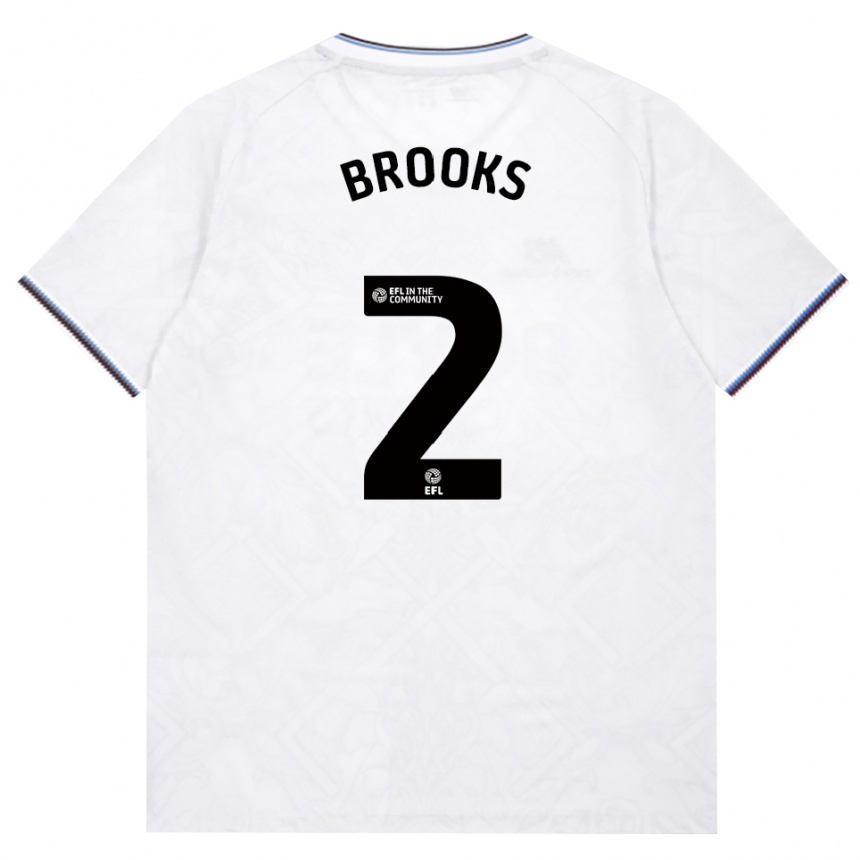 ילדים כדורגל Connor Brooks #2 בורדו לבן הרחק ג'רזי 2026/27