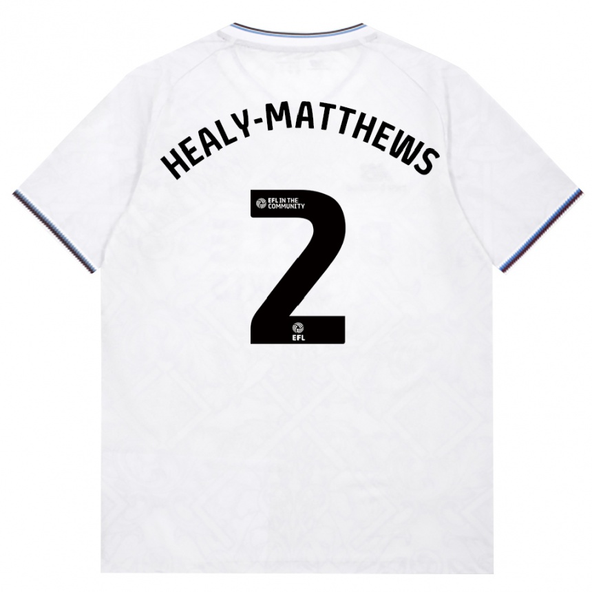 ילדים כדורגל Kyle Healy-Matthews #2 בורדו לבן הרחק ג'רזי 2026/27