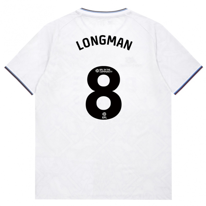 ילדים כדורגל Jude Longman #8 בורדו לבן הרחק ג'רזי 2026/27