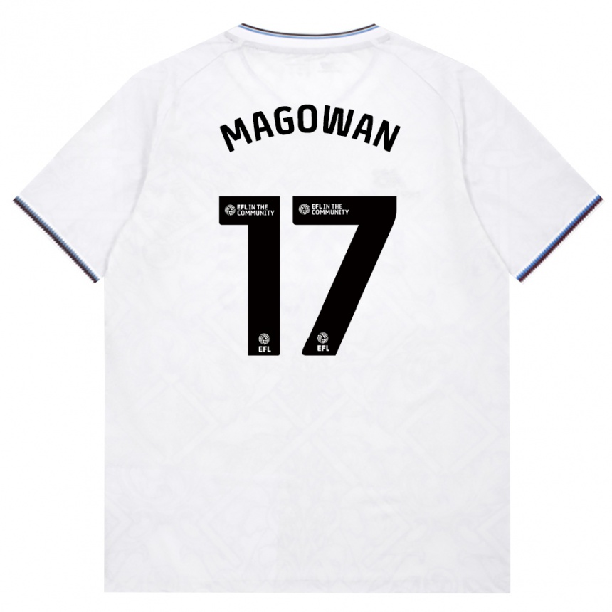 ילדים כדורגל Zak Magowan #17 בורדו לבן הרחק ג'רזי 2026/27