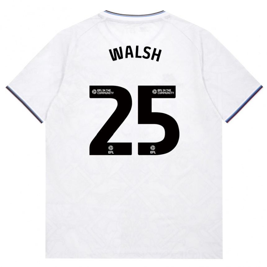 ילדים כדורגל Megan Walsh #25 בורדו לבן הרחק ג'רזי 2026/27
