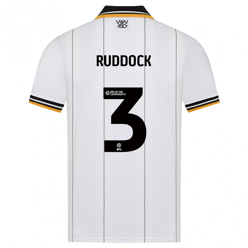 ילדים כדורגל Max Ruddock #3 כתום לבן שחור הרחק ג'רזי 2026/27