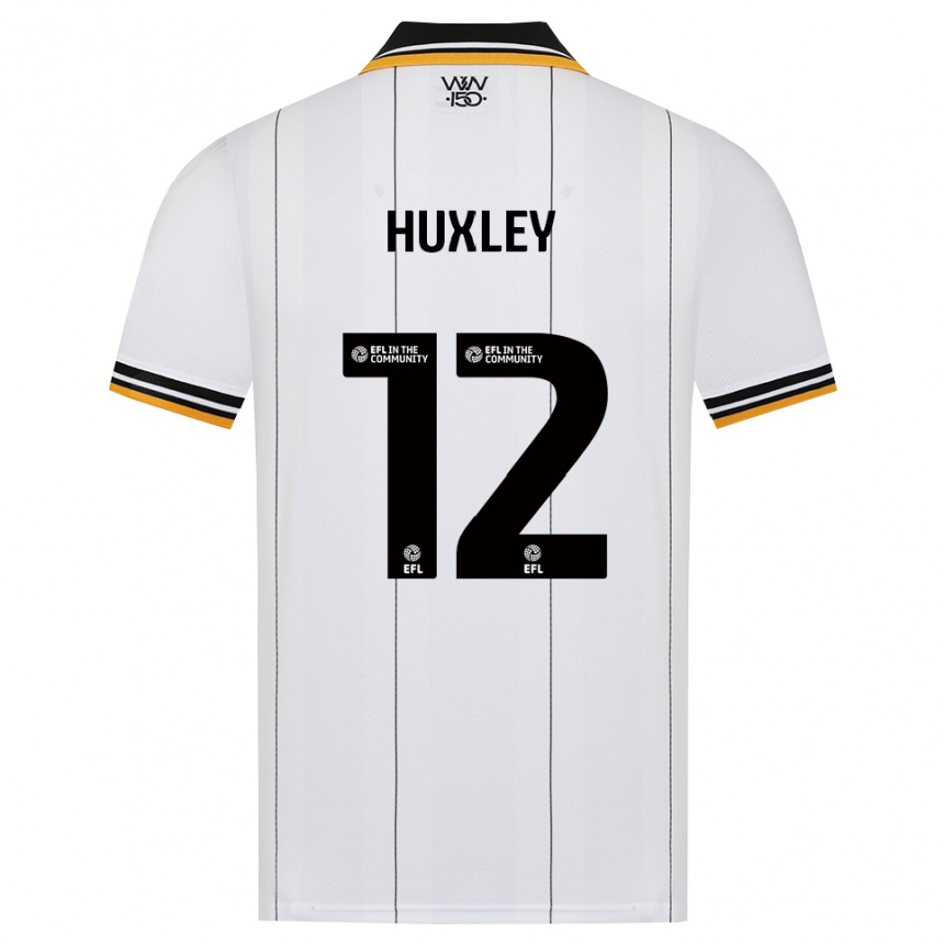 ילדים כדורגל Leon Huxley #12 כתום לבן שחור הרחק ג'רזי 2026/27