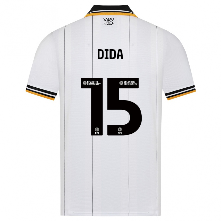 ילדים כדורגל Kledi Dida #15 כתום לבן שחור הרחק ג'רזי 2026/27